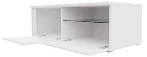 Stolík pod televíziu KIERA 1P - šírka 100 cm, biely / šedý