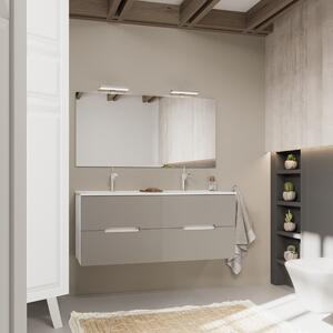 Kúpeľňový Nábytok Dvojfarebný 120cm, 4 Zásuvky A Dvoj Umývadlo | Magnolia
