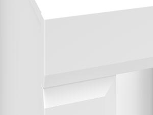 Šatníková skriňa s policami CARYS - šírka 92 cm, biela