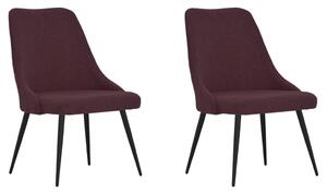 Jedálenské stoličky 2 ks, fialové, látkové