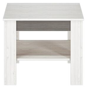 Malý konferenčný stolík ILKO - biela borovica / new grey