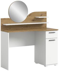 TOALETNÝ STOLÍK, biela, farba duba, 110/135/46 cm MID.YOU - Online Only zostavy, Online Only