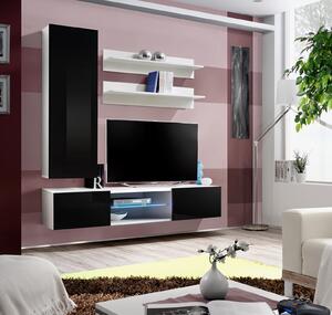 Obývačková zostava FREYA 1 - biela / čierna