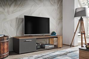 TV stolík BASILIE - čierny / dub wotan