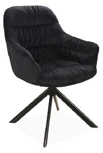 Čalúnená stolička BONKA 2 - čierna / čierna