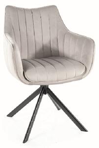 Otočná stolička OTO 1 - svetlo šedá / čierna
