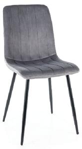 Čalúnená stolička KASHA - čierna / šedá