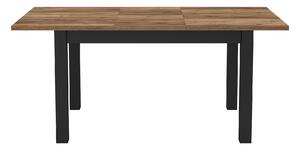 Rozkladací jedálenský stôl OKAL - 130-175 cm, appenzelský smrek / čierny