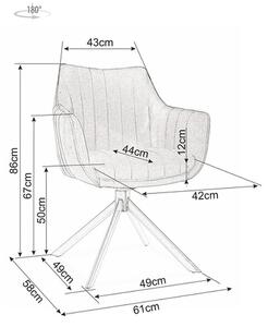 Otočná stolička OTO 2 - béžová / čierna