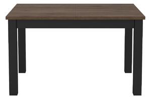 Rozkladací jedálenský stôl OKAL - 130-175 cm, okapi orech / čierny