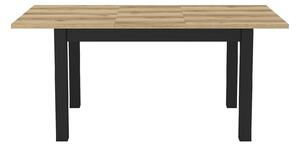 Rozkladací jedálenský stôl OKAL - 130-175 cm, dub grand prírodný / čierny