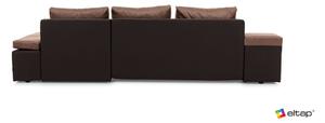 Rozkladacia sedačka VANCOUVER, 295x90x195 cm, berlin 01/soft 011 black, pravá