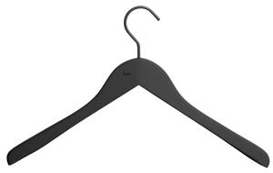 HAY Ramienka Soft Coat Hanger Wide Black, set 4ks