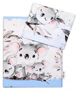 2-dielne bavlnené obliečky Baby Nellys - Medvedík Koala - modrý