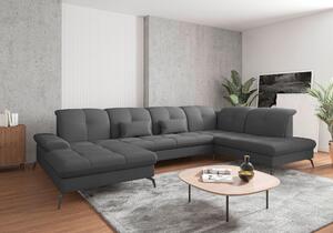 SEDACIA SÚPRAVA, textil, tmavosivá Sit & More - Sedačky, Online Only