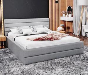 Luxusná posteľ TOPAZ trinity 120x200 s kovovým roštom SIVÁ