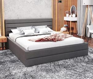 Luxusná posteľ TOPAZ trinity 160x200 s kovovým roštom GRAFIT