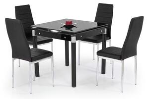 Halmar KENT stôl rozkladací čierny, ocel zafarbená