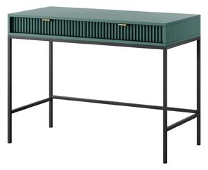 Konzolový stolík MISHEEL - modrozelený / čierny