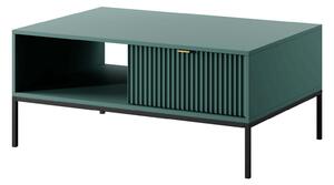Konferenčný stolík MISHEEL - modrozelený / čierny