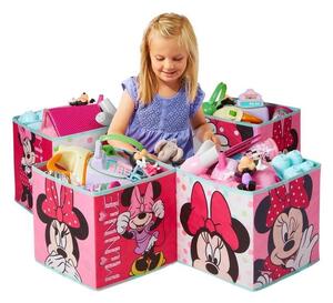 Disney látkové úložné boxy Minnie Mouse 4 ks