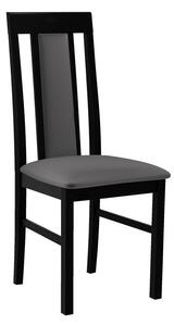 Drevená jedálenská stolička s látkovým poťahom DANBURY 2 - čierna / tmavá šedá