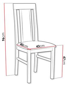 Drevená jedálenská stolička s látkovým poťahom DANBURY 2 - orech / tmavá šedá