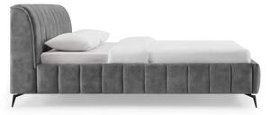 Dizajnová posteľ Rotterdam 180 x 200 cm sivý zamat