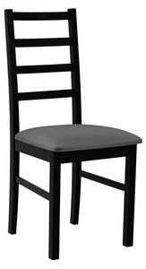 Drevená jedálenská stolička s látkovým poťahom DANBURY 8 - čierna / tmavá šedá