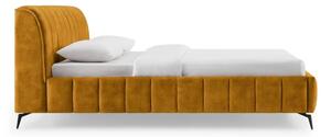 Dizajnová posteľ Rotterdam 180 x 200 cm horčicový zamat