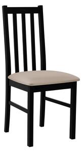 Čalúnená stolička do jedálne EDON 10 - čierna / béžová