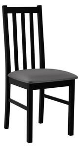 Čalúnená stolička do jedálne EDON 10 - čierna / tmavá šedá
