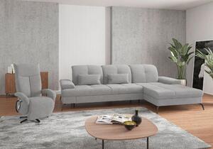 ROHOVÁ SEDAČKA, textil, svetlosivá Sit & More - Sedačky, Online Only
