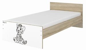 Baby Boo detská posteľ Max Dub Sonoma hnedý tigrík 160x80 cm