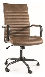 Kožená kancelárska stolička DAMIRA - hnedá