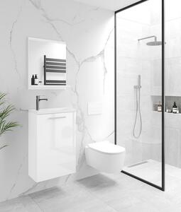 Kúpeľňový set ALON - biely / biely lesklý
