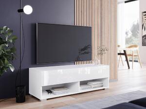 TV stolík CALIBURI 100 - biely / lesklý biely