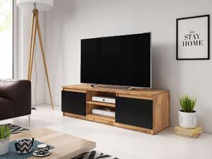 TV stolík DONATO 120 - dub wotan / čierny grafitový