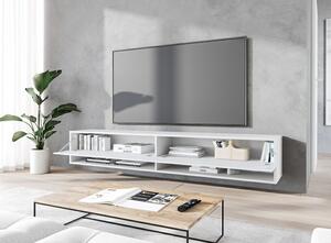 TV stolík CALIBURI 180 - biely / vzor vlna