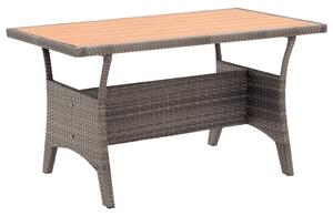 Záhradný stôl sivý 120x70x66 cm polyratanový