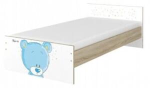 Baby Boo detská posteľ Max Dub Sonoma Modrý medvedík 160x80 cm