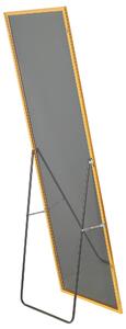 Stojace zrkadlo zlaté hliníkový rám 50 x 156 cm obdĺžnikové so stojanom moderný dizajn