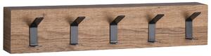 VEŠIAKOVÝ PANEL, čierna, farba duba, 50/10/5 cm - Vešiakové steny, Online Only
