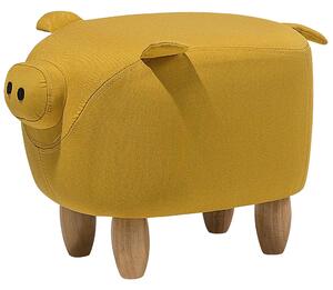 Zvieracia stolička žltá prasiatko silný materiál drevené nohy detská izba