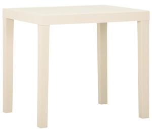 Záhradný stôl biely 79x65x72 cm plast