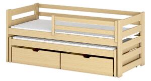 Detská posteľ so zásuvkami 90x200 FILIPA - borovica