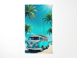 Rýchloschnúca plážová osuška BREEZIO tyrkysová 70 x 140 cm, 100% mikrovlákno