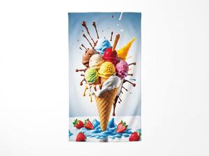 Rýchloschnúca XXL plážová osuška DOLCINO farebná 150 x 210 cm, 100% mikrovlákno
