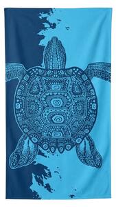 Rýchloschnúca XXL plážová osuška OCEVA modrá 150 x 210 cm, 100% mikrovlákno