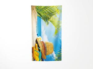 Rýchloschnúca XXL plážová osuška SANDORA farebná 150 x 210 cm, 100% mikrovlákno